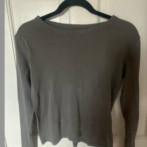 Brandy Melville Gray Long Sleeve Top- Small